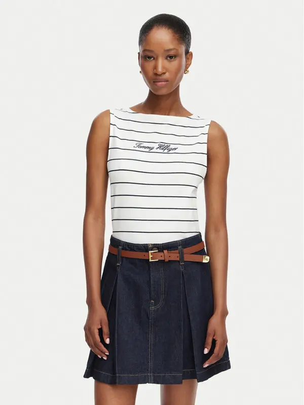 Tommy Hilfiger Tommy Hilfiger Top Classic WW0WW50947 Bijela Regular Fit
