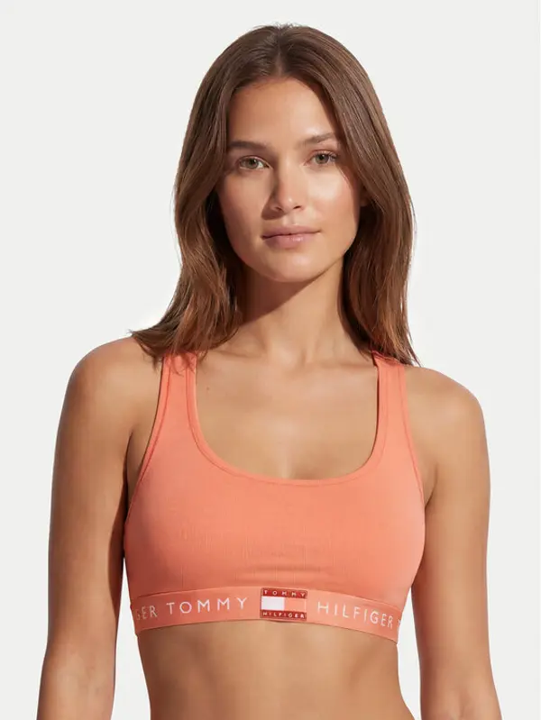 Tommy Hilfiger Tommy Hilfiger Top grudnjak Heritage Logo Underband Racerback Bralette UW0UW06221 Narančasta
