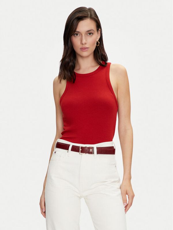Tommy Hilfiger Tommy Hilfiger Top WW0WW38635 Crvena Slim Fit