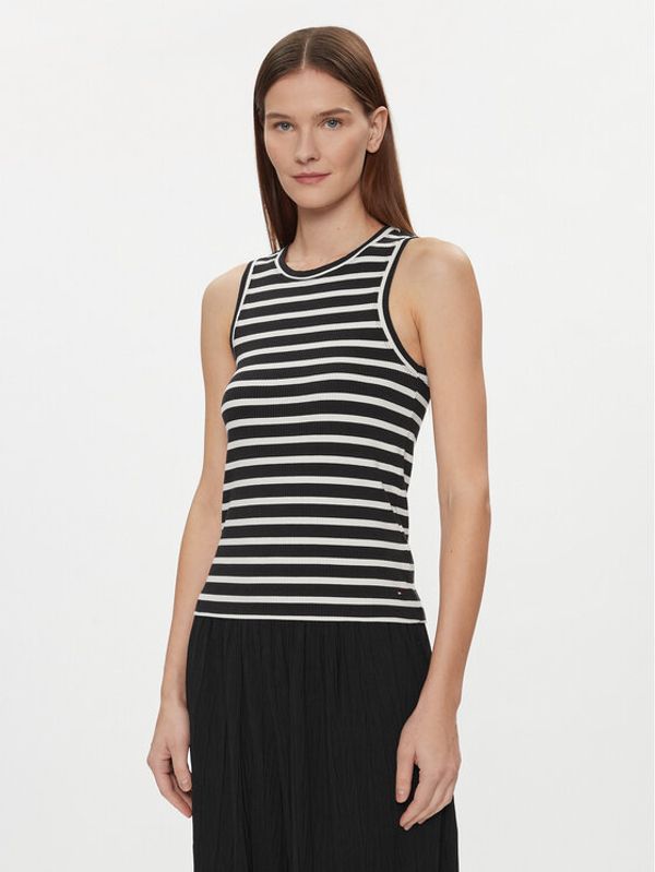 Tommy Hilfiger Tommy Hilfiger Top WW0WW40590 Crna Slim Fit