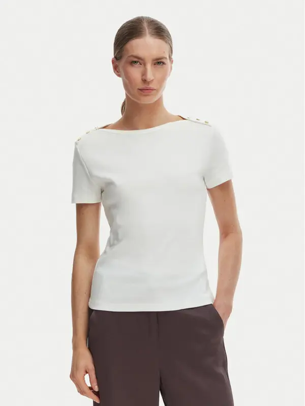 Tommy Hilfiger Tommy Hilfiger Top WW0WW47806 Bež Slim Fit