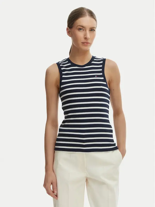 Tommy Hilfiger Tommy Hilfiger Top WW0WW47806 Tamnoplava Slim Fit