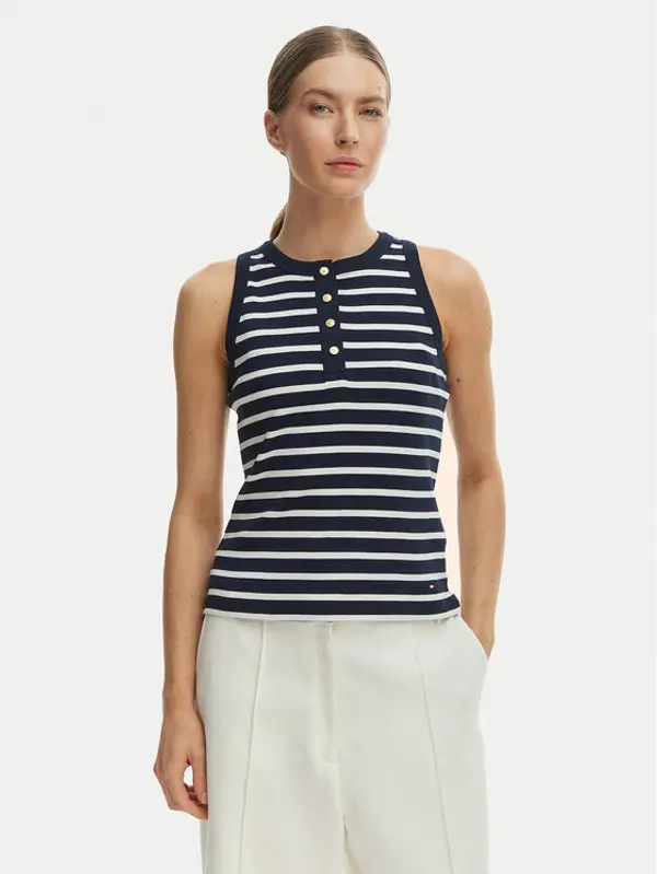 Tommy Hilfiger Tommy Hilfiger Top WW0WW49251 Tamnoplava Slim Fit