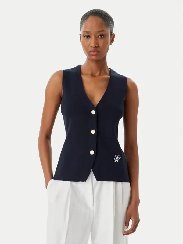 Tommy Hilfiger Tommy Hilfiger Top WW0WW49707 Tamnoplava Slim Fit