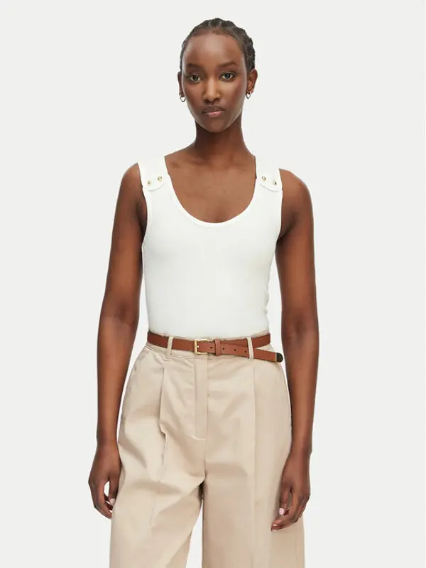Tommy Hilfiger Tommy Hilfiger Top WW0WW52112 Bijela Slim Fit