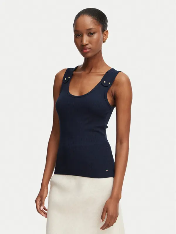 Tommy Hilfiger Tommy Hilfiger Top WW0WW52112 Tamnoplava Slim Fit