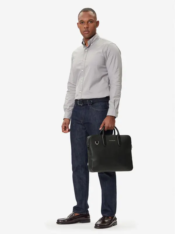 Tommy Hilfiger Tommy Hilfiger Torba za laptop Th Business Leather Computer Bag AM0AM13642 Crna