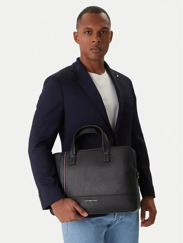 Tommy Hilfiger Tommy Hilfiger Torba za laptop Th Central Slim Computer Bag AM0AM13631 Crna