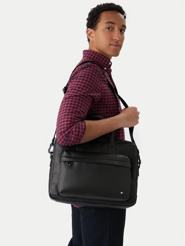 Tommy Hilfiger Tommy Hilfiger Torba za laptop Th Flag Computer Bag AM0AM13989 Crna