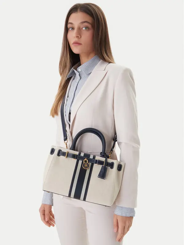 Tommy Hilfiger Tommy Hilfiger Torbica American Icon Mini Tote Canvas AW0AW18543 Šarena