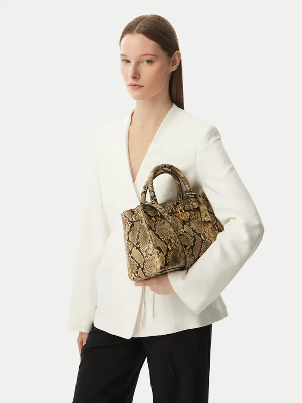 Tommy Hilfiger Tommy Hilfiger Torbica American Icon Mini Tote Snake AW0AW18818 Smeđa