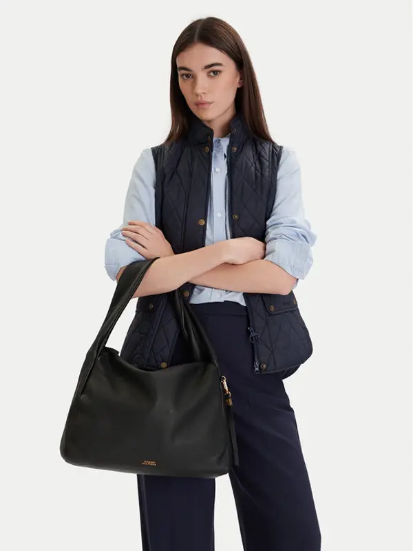 Tommy Hilfiger Tommy Hilfiger Torbica City Leather Hobo AW0AW18285 Crna