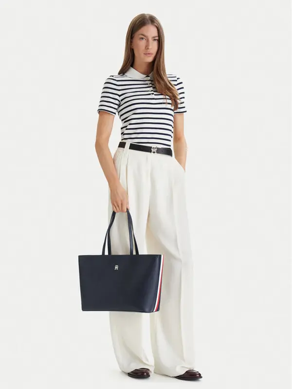 Tommy Hilfiger Tommy Hilfiger Torbica Im Latam Corp Tote AW0AW17322 Tamnoplava