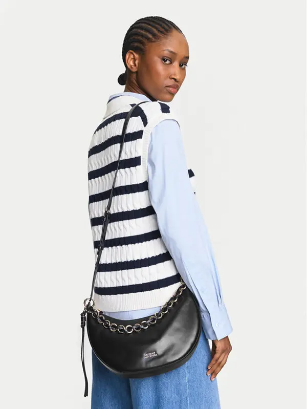 Tommy Hilfiger Tommy Hilfiger Torbica Moon Leather Crossover AW0AW17467 Crna