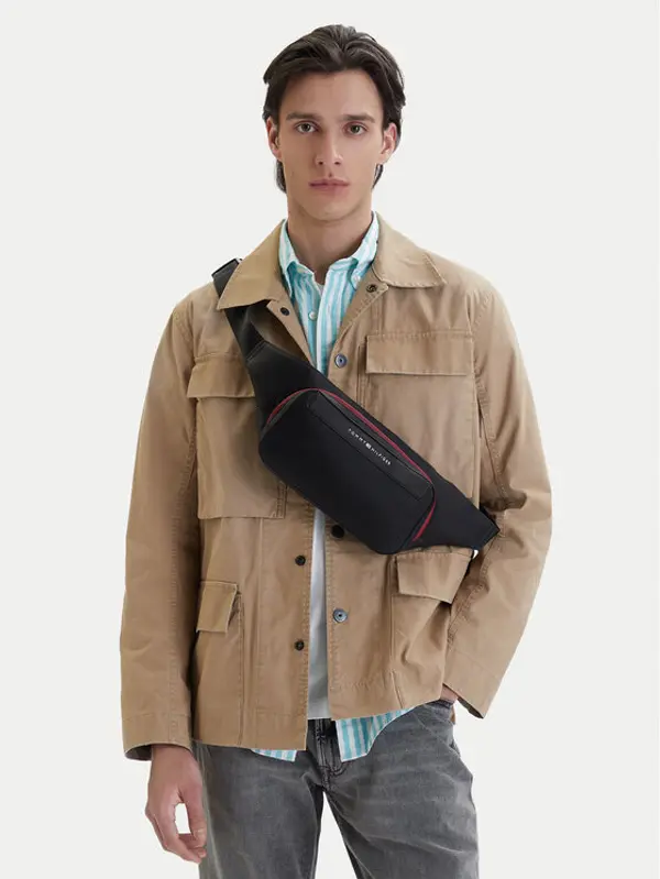 Tommy Hilfiger Tommy Hilfiger Torbica oko struka﻿ Th Foundation Bumbag AM0AM14159 Crna