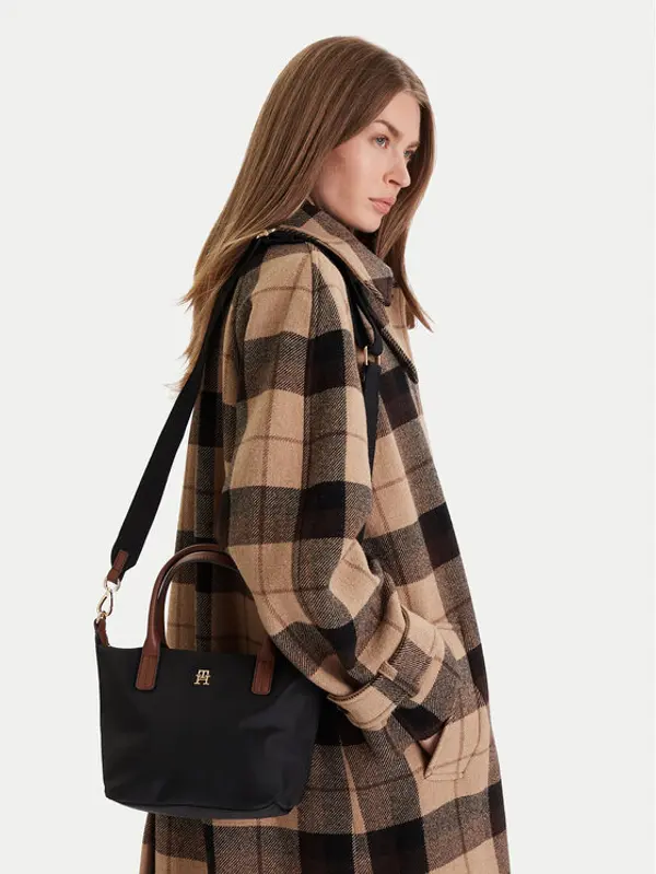 Tommy Hilfiger Tommy Hilfiger Torbica Popette Mini Tote AW0AW17709 Crna