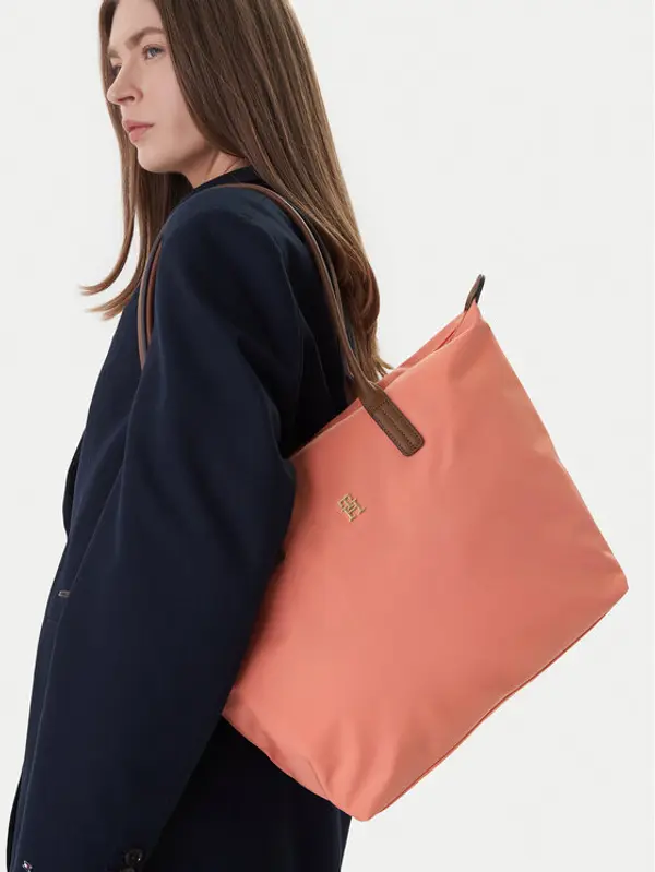 Tommy Hilfiger Tommy Hilfiger Torbica Popette Tote AW0AW17711 Koraljna