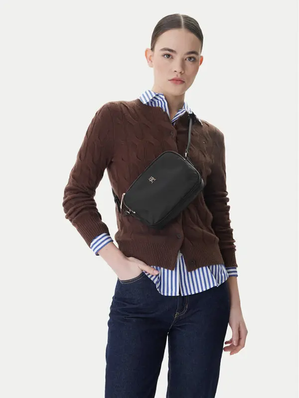 Tommy Hilfiger Tommy Hilfiger Torbica Poppy Th Crossover AW0AW15638 Crna