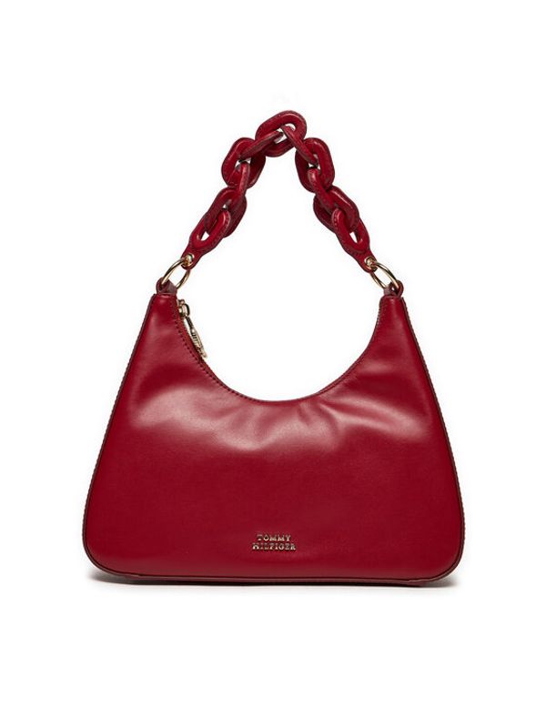 Tommy Hilfiger Tommy Hilfiger Torbica Soft Leather Shoulder Bag AW0AW16293 Crvena