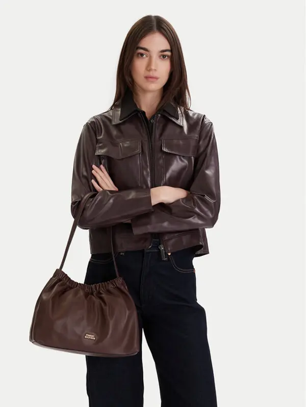 Tommy Hilfiger Tommy Hilfiger Torbica Soft Leather Shoulder Bag AW0AW18307 Tamnocrvena