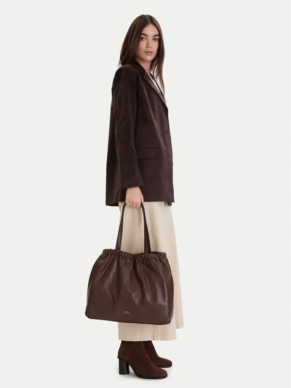 Tommy Hilfiger Tommy Hilfiger Torbica Soft Leather Tote AW0AW18308 Tamnocrvena