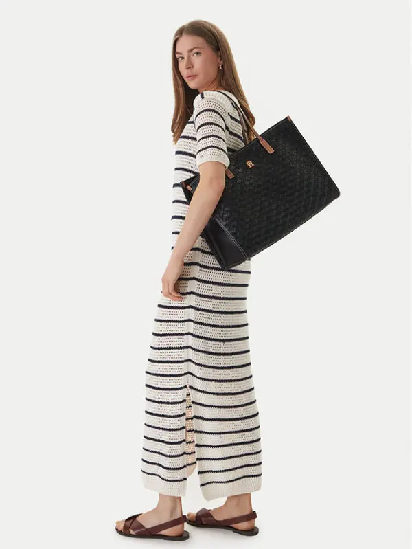 Tommy Hilfiger Tommy Hilfiger Torbica Th City Tote AW0AW18394 Crna
