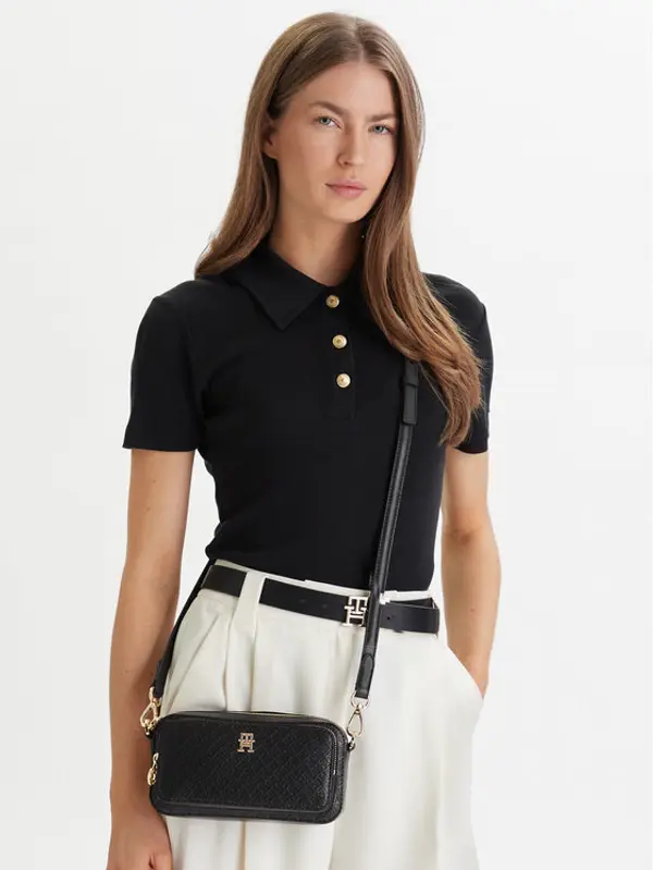 Tommy Hilfiger Tommy Hilfiger Torbica Th Daily Camera Bag Mono AW0AW18414 Crna