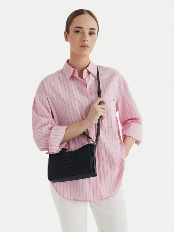 Tommy Hilfiger Tommy Hilfiger Torbica Th Elevated Nylon Mini Crossover AW0AW18623 Crna