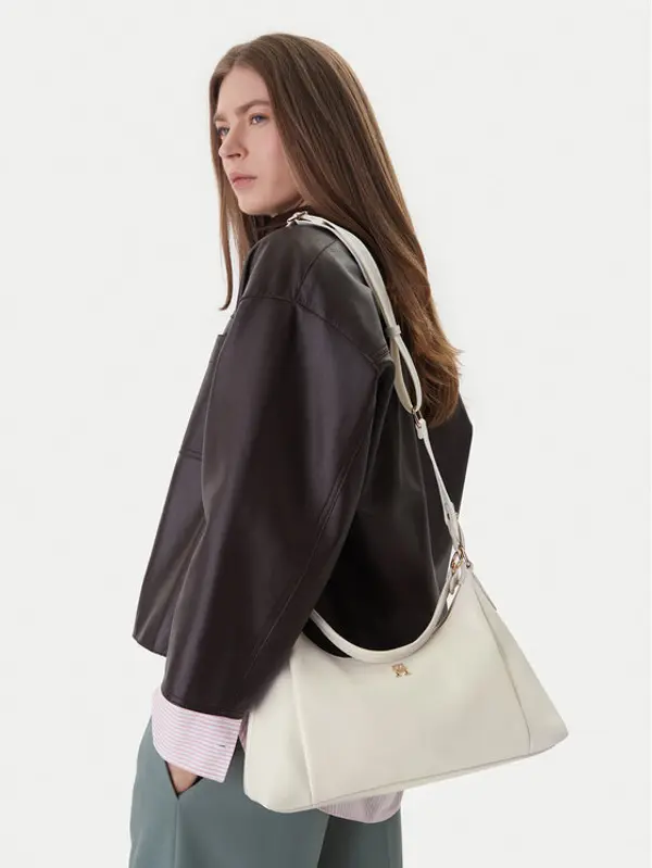 Tommy Hilfiger Tommy Hilfiger Torbica Th Essential Shoulder Bag AW0AW18373 Bež