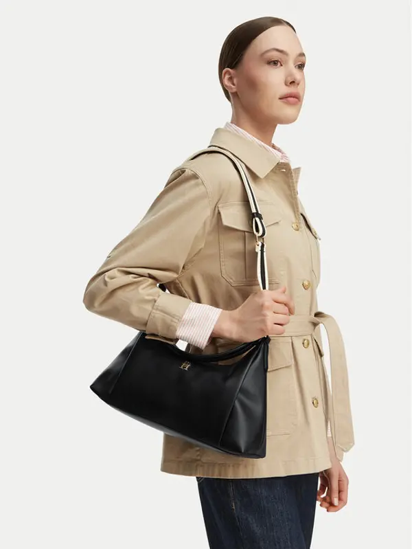 Tommy Hilfiger Tommy Hilfiger Torbica Th Essential Shoulder Bag AW0AW18374 Crna