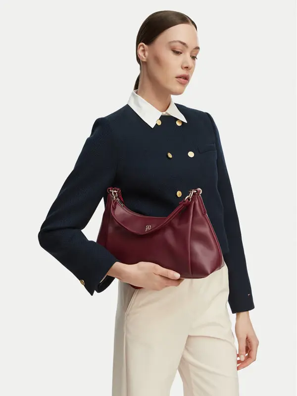 Tommy Hilfiger Tommy Hilfiger Torbica Th Essential Shoulder Bag AW0AW18374 Tamnocrvena