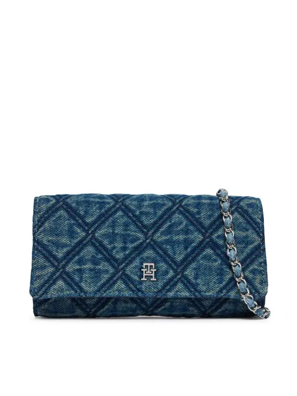 Tommy Hilfiger Tommy Hilfiger Torbica Th Feminine Wallet Chain Denim AW0AW18903 Plava