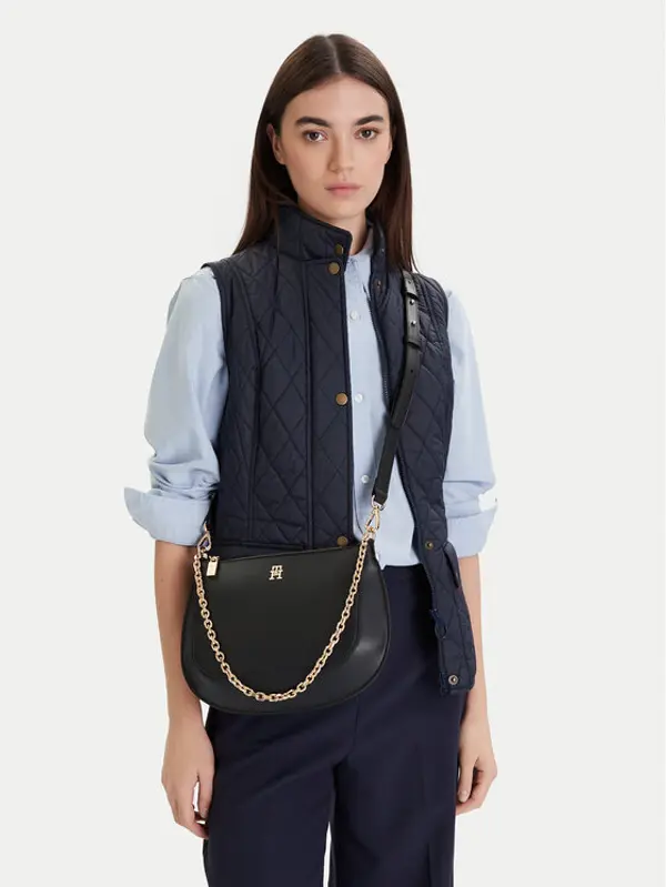 Tommy Hilfiger Tommy Hilfiger Torbica Th Glam Conv Med Crossover AW0AW18143 Crna
