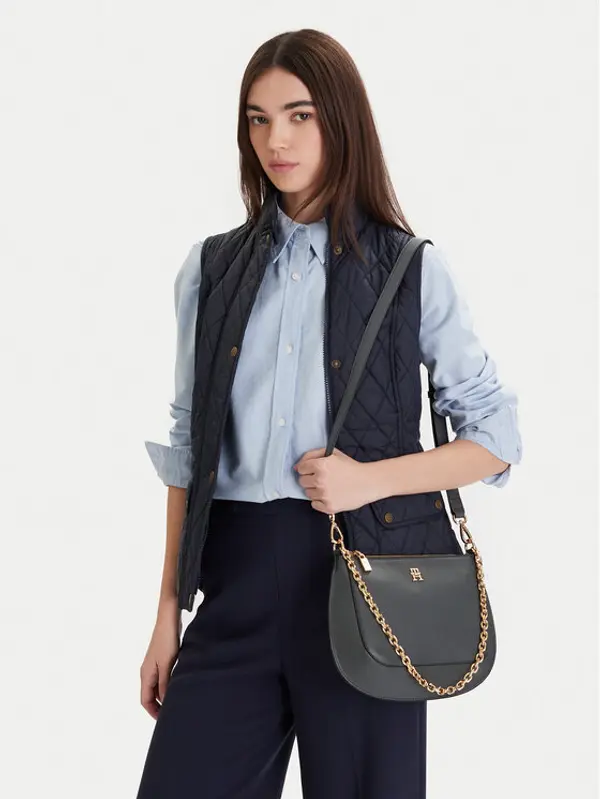 Tommy Hilfiger Tommy Hilfiger Torbica Th Glam Conv Med Crossover AW0AW18143 Siva