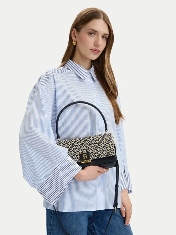 Tommy Hilfiger Tommy Hilfiger Torbica Th Her Med Crossover Jacqu AW0AW18638 Tamnoplava