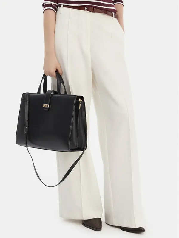 Tommy Hilfiger Tommy Hilfiger Torbica Th Heritage Satchel AW0AW18287 Crna