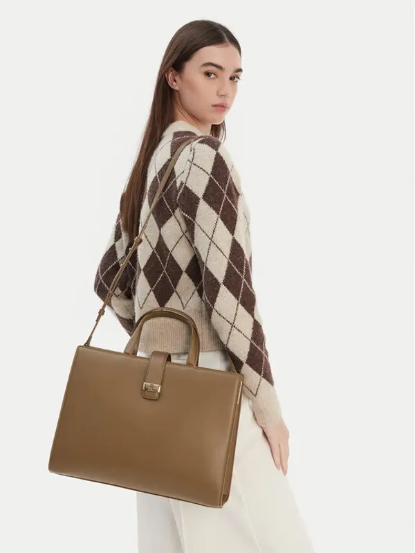 Tommy Hilfiger Tommy Hilfiger Torbica Th Heritage Satchel AW0AW18287 Smeđa