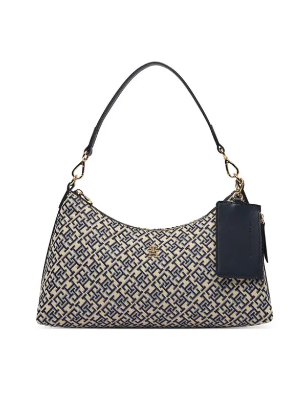 Tommy Hilfiger Tommy Hilfiger Torbica Th Icon Shoulder Bag Jacquard AW0AW18907 Tamnoplava