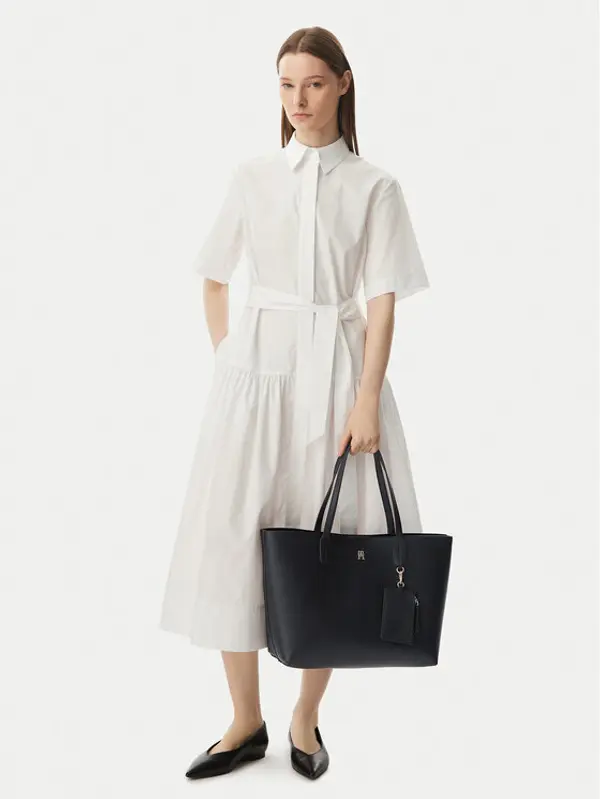 Tommy Hilfiger Tommy Hilfiger Torbica Th Icon Tote AW0AW18724 Crna