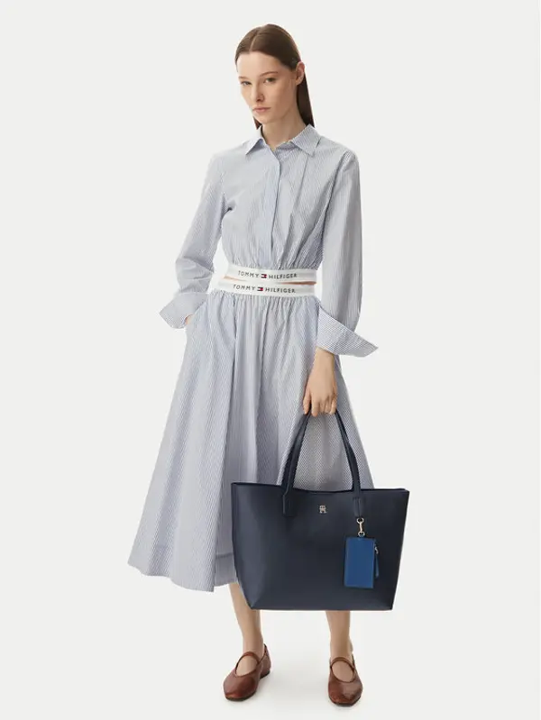 Tommy Hilfiger Tommy Hilfiger Torbica Th Icon Tote AW0AW18724 Tamnoplava