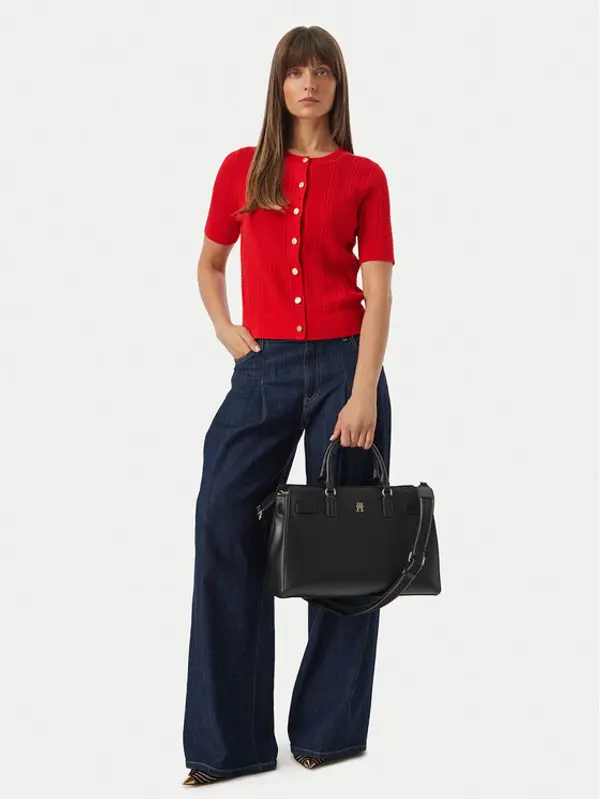 Tommy Hilfiger Tommy Hilfiger Torbica Th Joy Satchel AW0AW19067 Crna