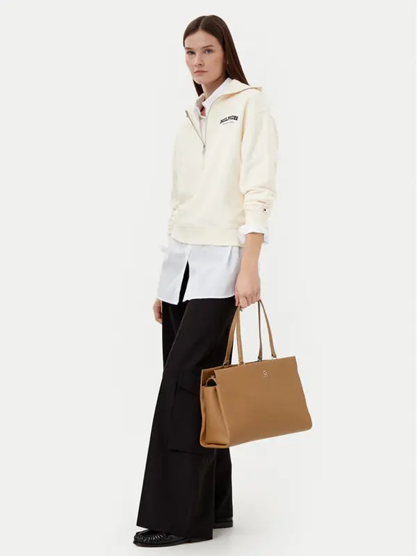 Tommy Hilfiger Tommy Hilfiger Torbica Th Legacy Tote AW0AW17197 Smeđa