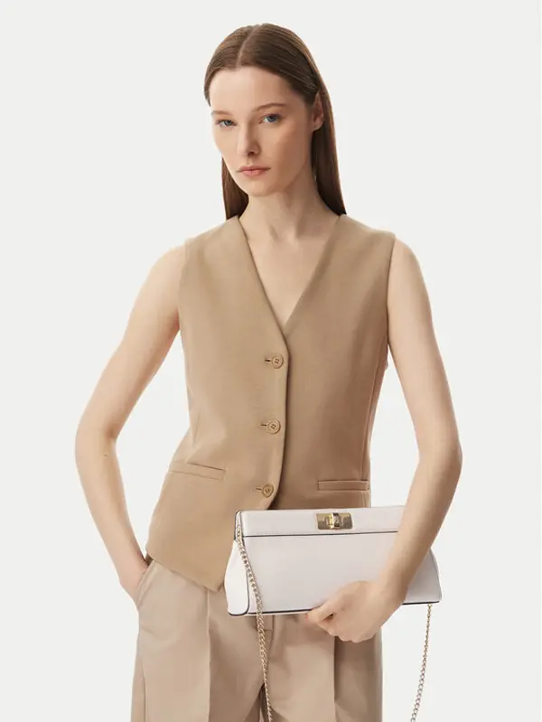 Tommy Hilfiger Tommy Hilfiger Torbica Th Modern Clutch AW0AW18727 Krem