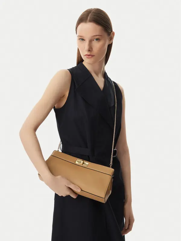 Tommy Hilfiger Tommy Hilfiger Torbica Th Modern Clutch AW0AW18727 Svijetlo smeđa