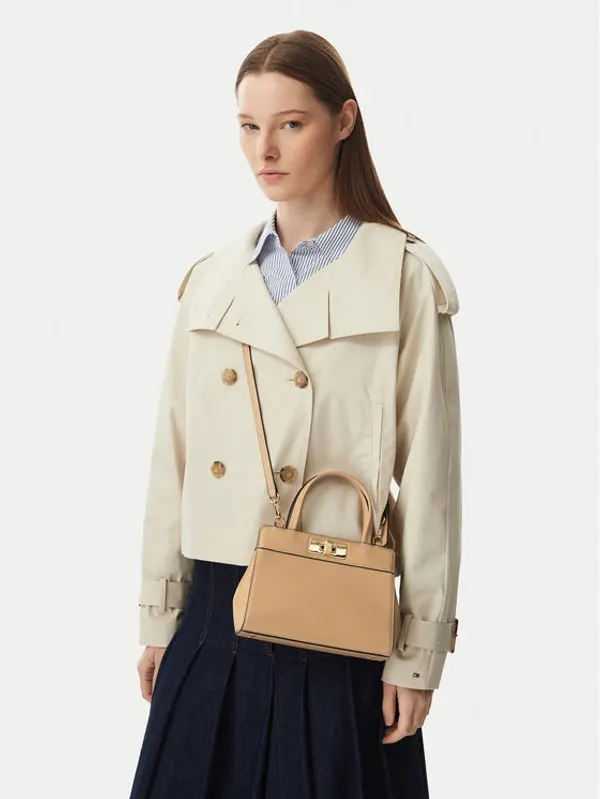Tommy Hilfiger Tommy Hilfiger Torbica Th Modern Mini Satchel AW0AW18726 Svijetlo smeđa