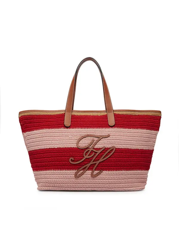 Tommy Hilfiger Tommy Hilfiger Torbica Th Nautical Tote Crochet Str AW0AW18816 Šarena