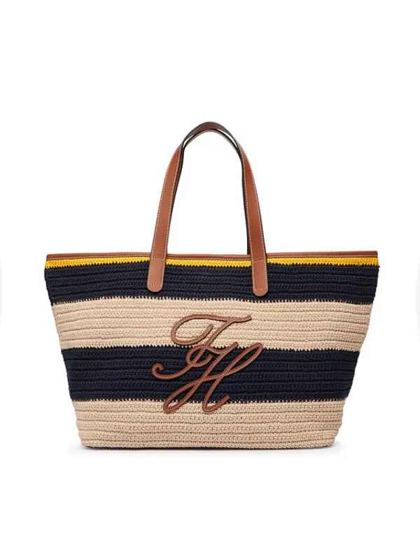Tommy Hilfiger Tommy Hilfiger Torbica Th Nautical Tote Crochet Str AW0AW18816 Šarena