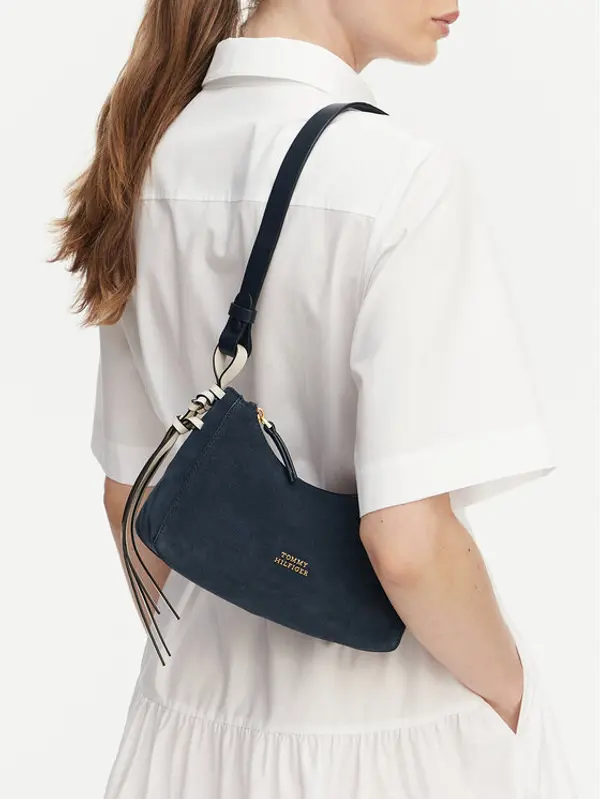 Tommy Hilfiger Tommy Hilfiger Torbica Th Statement Mini Should Bag Sue AW0AW18823 Smeđa