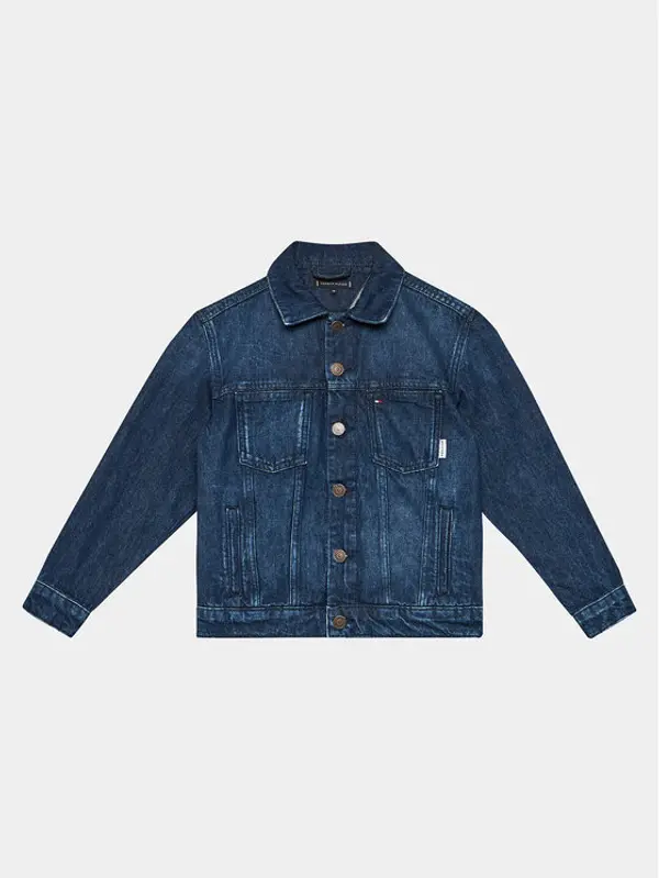 Tommy Hilfiger Tommy Hilfiger Traper jakna Oversized Trucker Bleach KB0KB08135 Plava Regular Fit