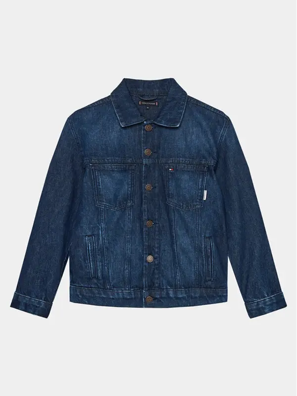 Tommy Hilfiger Tommy Hilfiger Traper jakna Oversized Trucker Bleach KB0KB08135 Plava Regular Fit